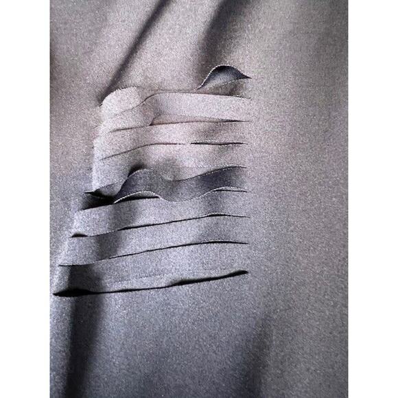 VNVNE Women Casual Ripped Hole Pullover Hoodie Small Dark Blue - Picture 2 of 7